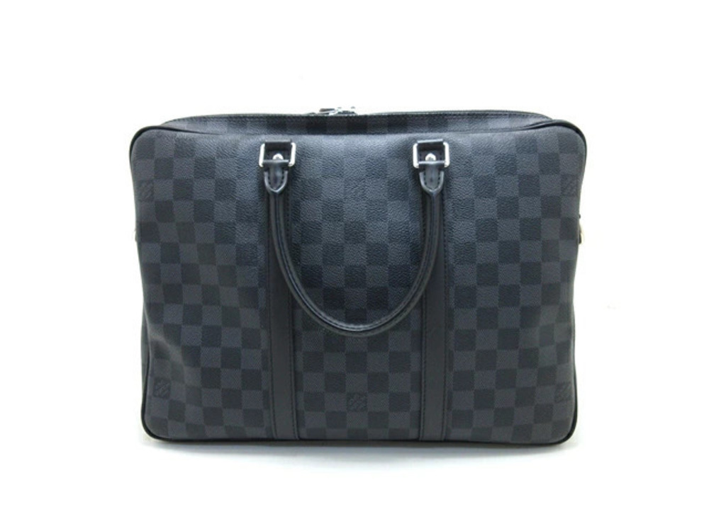 LOUIS VUITTON Bag Handbag Business PDV Damier Graphite Black